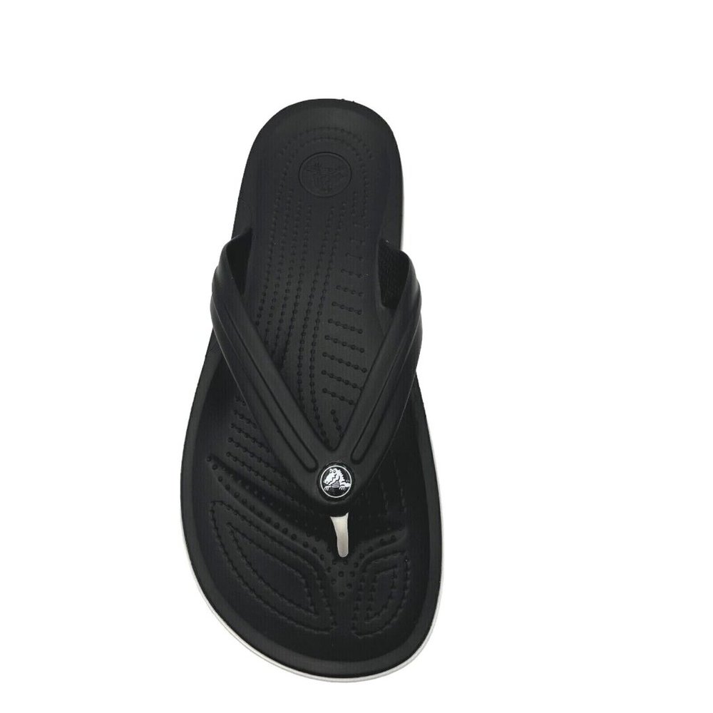 Crocs Men's Flip‎ Flop Sandal Size 9 Black Water Friendly Lightweight & Comfy - Picture 5 of 16